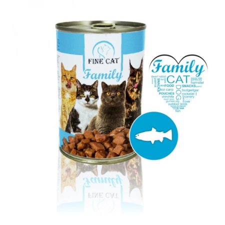 FINE CAT Family konzerva pre mačky s RYBOU 415g