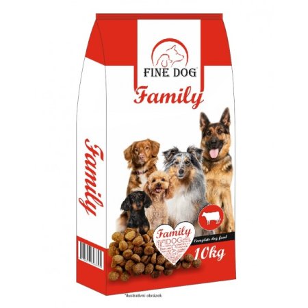 FINE DOG Family granule pre psov s HOVÄDZÍM 10kg