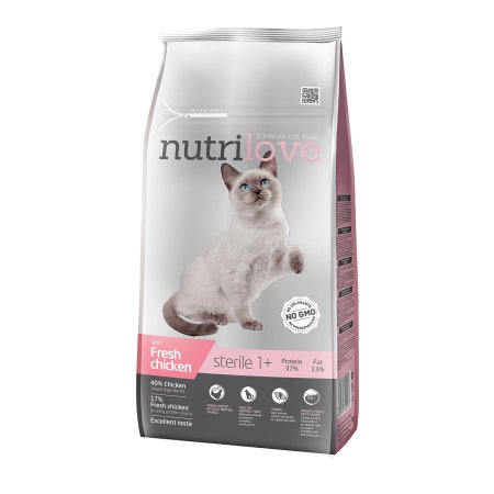 Nutrilove mačka granule STERILE fresh kuracie 7kg