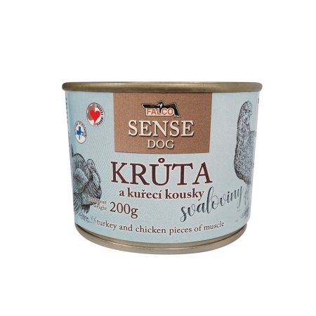 FALCO SENSE DOG krůta a kuře 200g