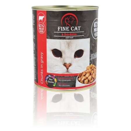 Fine Cat konzerva pre mačky s hovädzím 830g