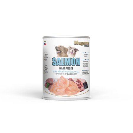 MAGNUM Meat Pieces SALMON dog 800g