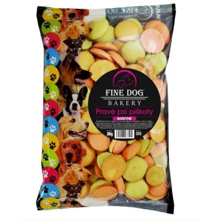 Fine Dog MIX Piškóty farebné 200g