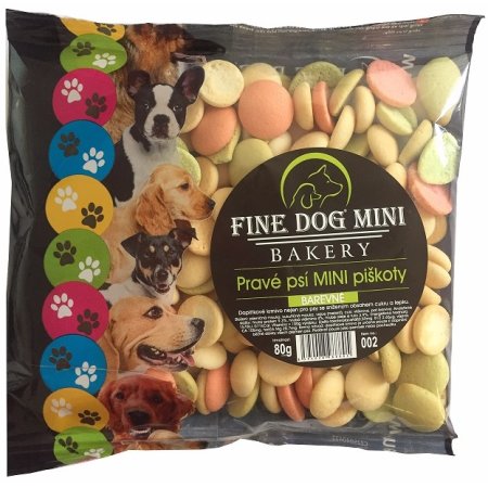 Fine Dog MINI Piškóty farebné 80g