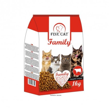 FINE CAT Family granule pre mačky s HOVÄDZÍM 1kg