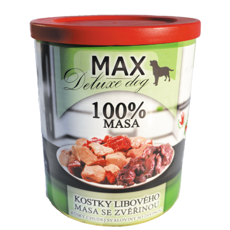 MAX deluxe kocky chudé svaloviny so zverinou 800g