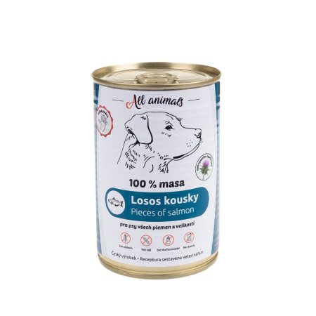 All Animals DOG losos kúsky 400g