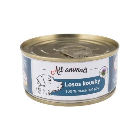 All Animals DOG losos kúsky 90g