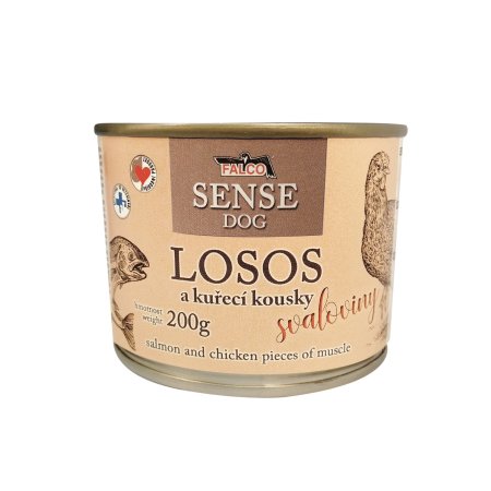 FALCO SENSE DOG losos a kura 200g