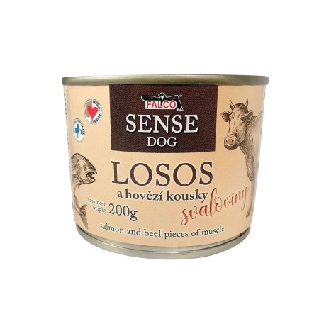 FALCO SENSE DOG losos a hovädzie 200g