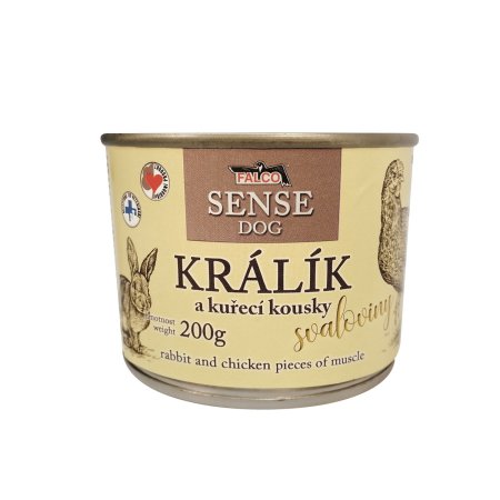 FALCO SENSE DOG králik a kura 200g