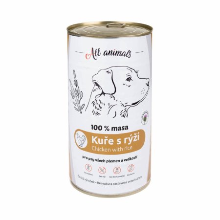 All Animals DOG kuracie mleté s ryžou 1200g