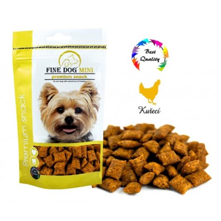 FINE DOG MINI plnené vankúšiky kuracie 80g