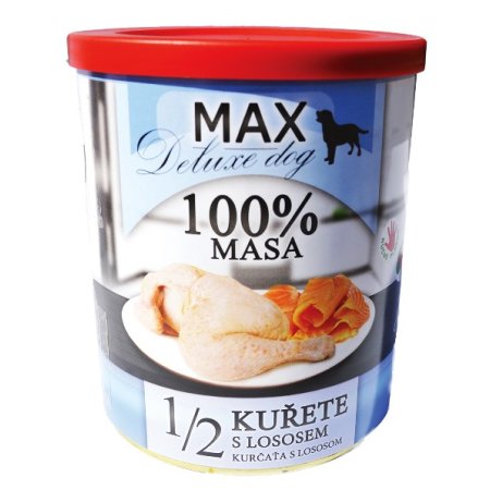 MAX deluxe 1/2 kurčaťa s lososom 800g