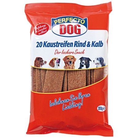 Perfecto Dog Mäsové plátky hovädzie + teľacie 20ks 200g