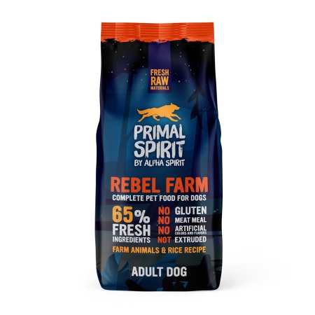 Primal Spirit Dog 65% Rebel Farm 12kg