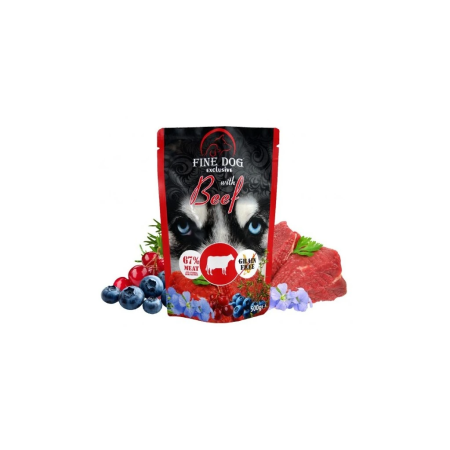 FINE DOG XXL vrecko pre psov s HOVÄDZÍM 500g