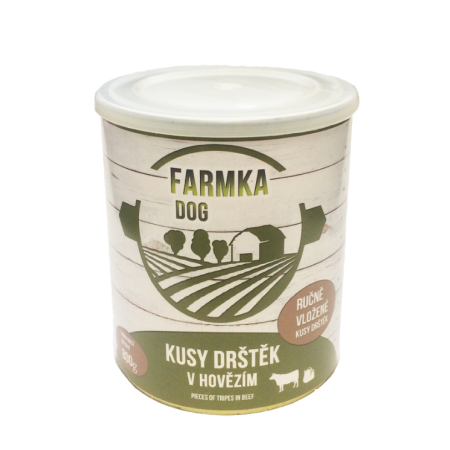 FARMKA DOG mäsová konzerva s držkami 800g