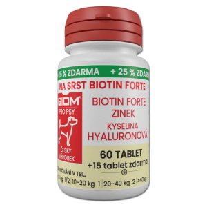 Giom S Na srsť Biotín FORTE 60 tbl. +25% zadarmo