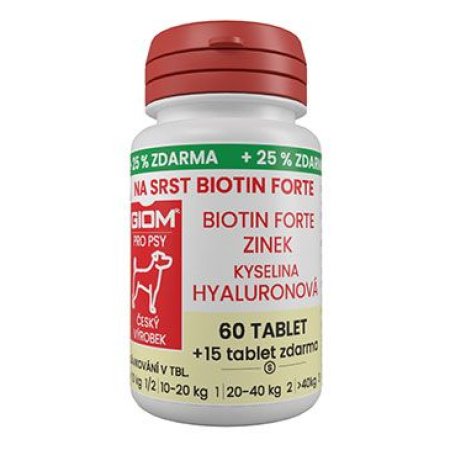 Giom S Na srsť Biotín FORTE 60 tbl. +25% zadarmo