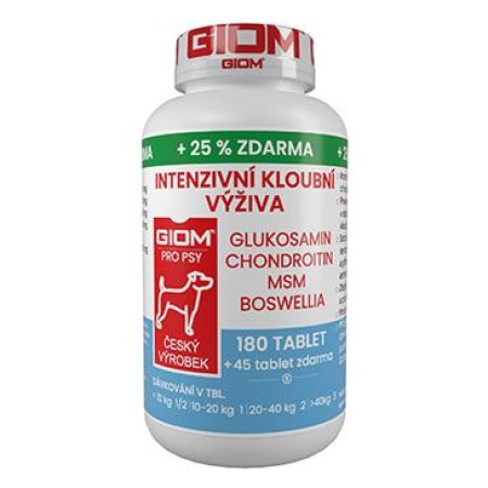 Giom S pes Intenzívna kĺbová výživa 180 tbl+25% zadarmo