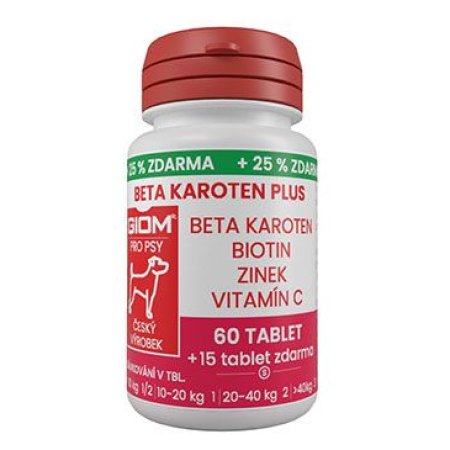 Giom S pes Beta-karotén plus 60 tbl+25% zadarmo