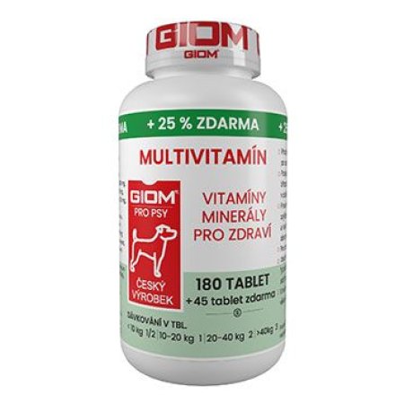 Giom S pes Multivitamín 180 tbl+25% zadarmo