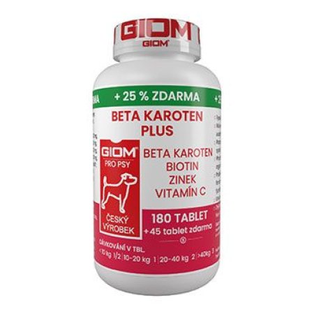 Giom S pes Beta-karotén plus 180 tbl+25% zadarmo