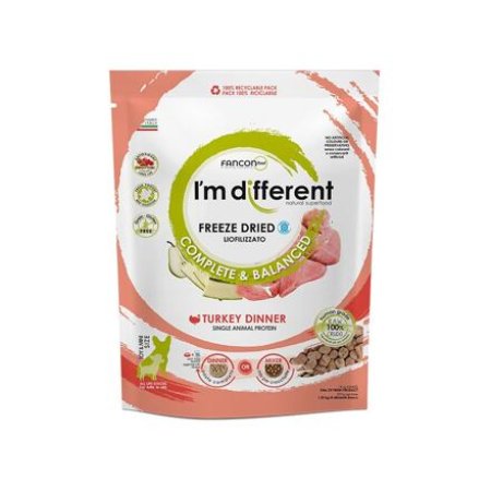 Aj’M DIFFERENT Turkey DINNER, mrazom sušené raw krmivo s morkou, 397 g