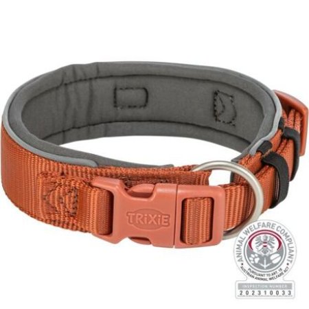 Trixie PREMIUM obojok EXTRA široký, hrdzavá/grafit 53-62 cm/50 mm