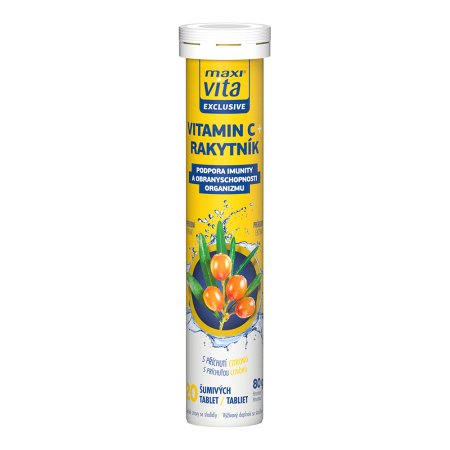 Vitar Maxi Vita Exclusive Vitamín C + rakytník 20 tabliet