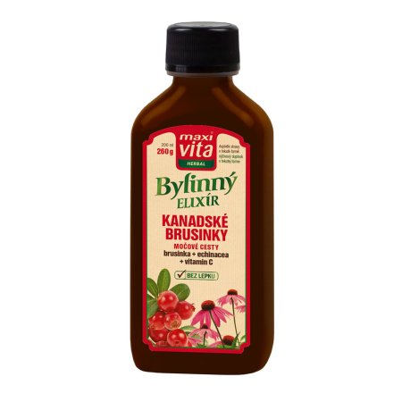 Vitar Maxi Vita Herbal Bylinný elixír Brusnica 220 ml