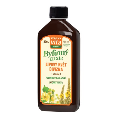 Vitar Maxi Vita Herbal Bylinný elixír Lipový kvet + divozel 200 ml