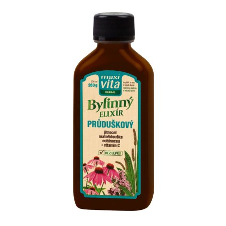 Vitar Maxi Vita Herbal Bylinný elixír Prieduškový 220 ml