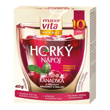 Vitar Maxi Vita Herbal Horúci nápoj Brusnica kanadská 10 sáčkov