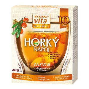 Vitar Maxi Vita Herbal Horúci nápoj Zázvor 10 sáčkov