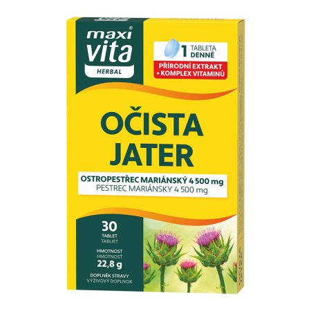 Vitar Maxi Vita Herbal Očista pečene 30 tabliet