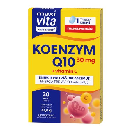 Vitar Maxi Vita Koenzým Q10 30 mg + vitamín C 30 tabliet