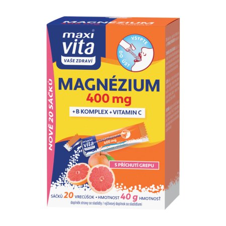 Vitar Maxi Vita Magnézium + B komplex + vitamín C 20 sáčkov