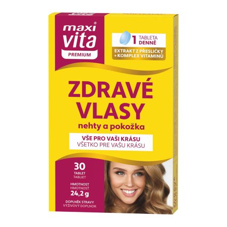 Vitar Maxi Vita Premium Zdravé vlasy, nechty 30 tabliet