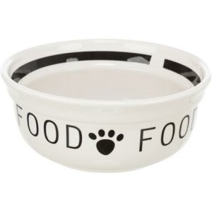 Trixie Keramická miska FOOD, biela/čierna 0,25 l/ priemer 13 cm