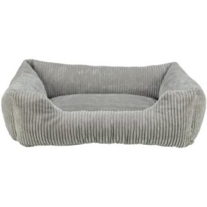 Trixie Vital Bed JONNA ortopedický obdĺžnikový pelech, menčestrový plyš, sivá 80 x 60 cm