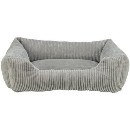 Trixie Vital Bed JONNA ortopedický obdĺžnikový pelech, menčestrový plyš, sivá 80 x 60 cm