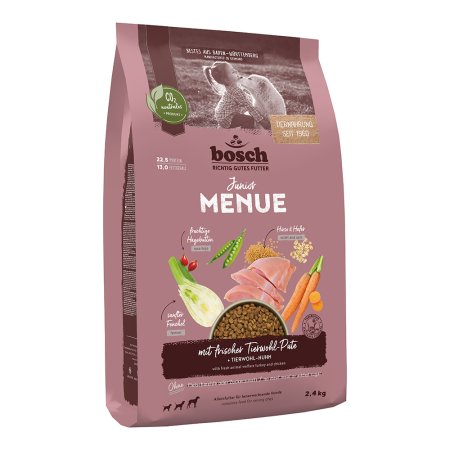 Bosch HPC MENUE Junior with animal welfare turkey + oats & millet 2,4 kg