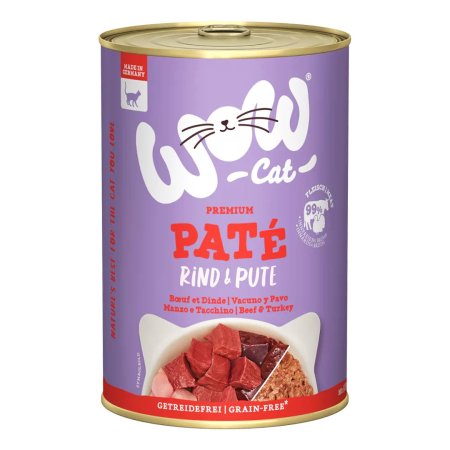 WOW Cat konzerva Paté Hovädzie s moriakom Adult 400g