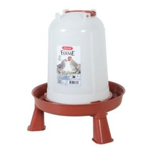 Žľab pitný pre hydinu stojacu 5l červená Zolux