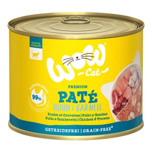 WOW Cat konzerva Paté Kurča s krevetami Adult 200g
