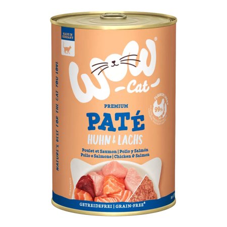 WOW Cat konzerva Paté Kurča s lososom Adult 400g