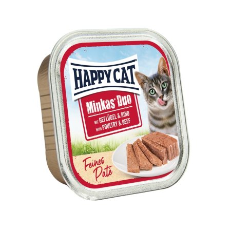 Happy Cat Minkas Duo Paté Hydina & Hovädzie 100 g