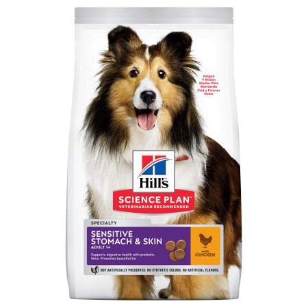 Hill’s Science Plan Canine Adult Sensitive Stomach & Skin Medium Chicken 14 kg (EXPIRÁCIA 08/2024)